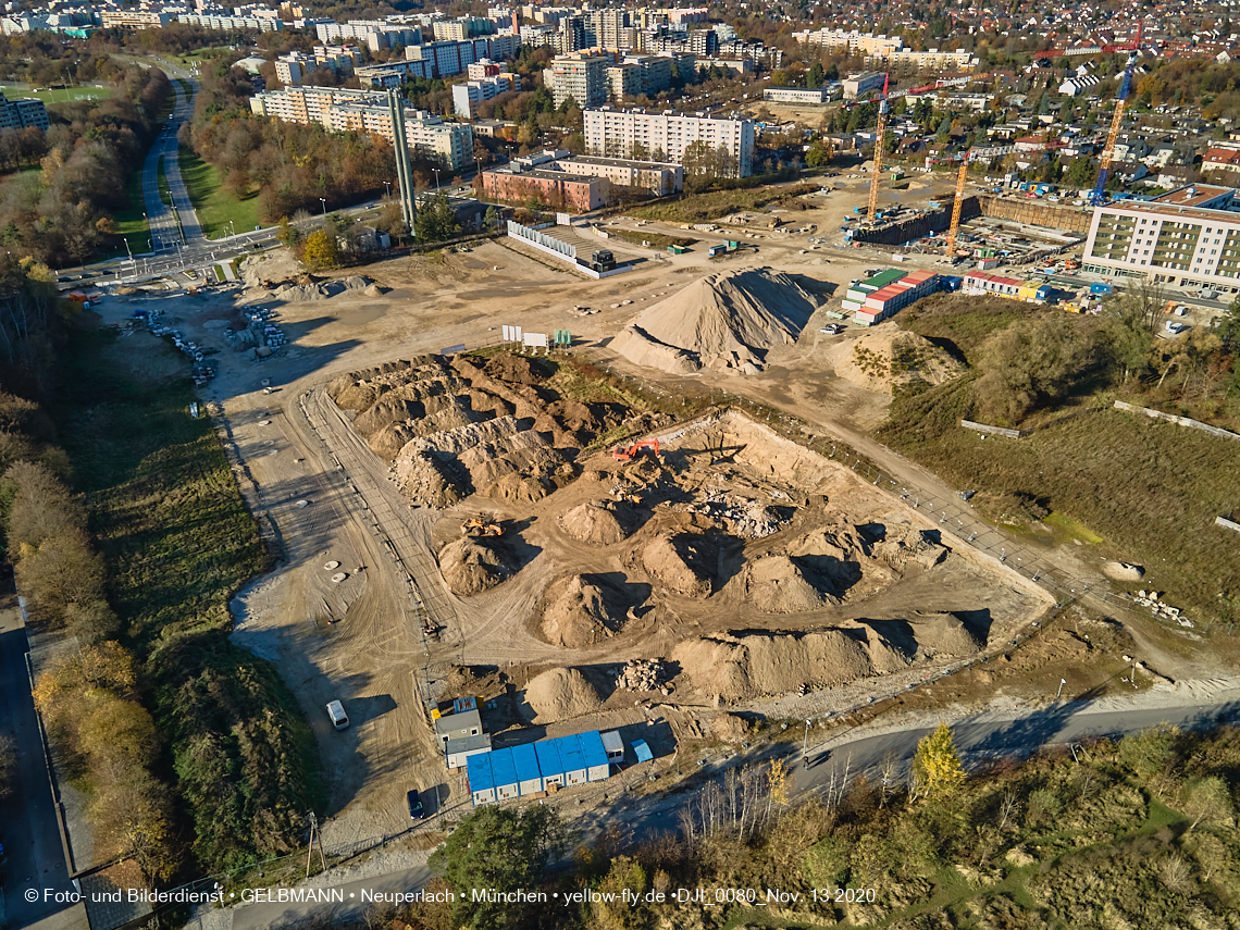 13.11.2020 - Piederstorfer Gelände und Alexisqaurtier am Karl-Marx-Ring in Neuperlach